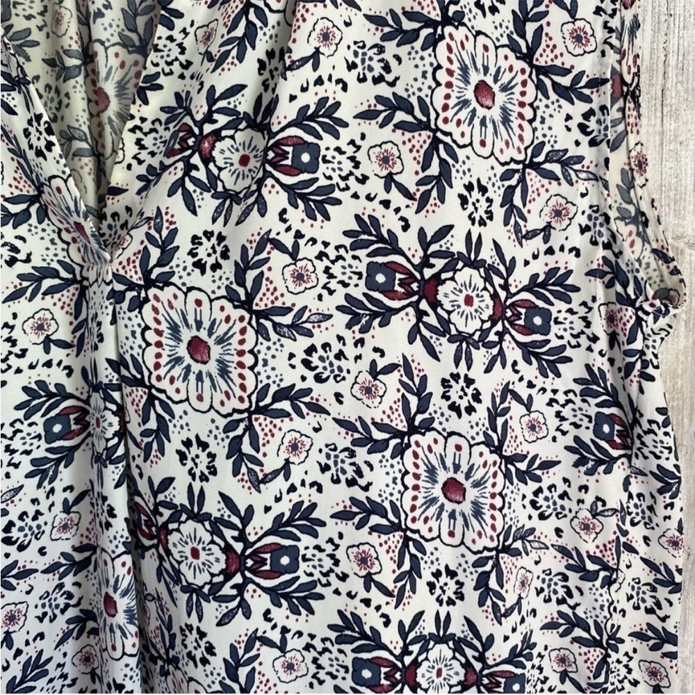 Loft White Sleeveless Floral High Low - Picture 3 of 6